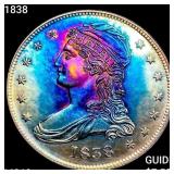 1838 Capped Bust Half Dollar CHOICE BU+