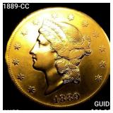 1889-CC $20 Gold Double Eagle CHOICE AU
