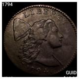 1794 Liberty Cap Large Cent NEARLY UNCIRCULATED