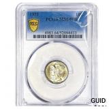 1931 Mercury Silver Dime PCGS MS64 FB