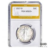 1917-D Walking Liberty Half Dollar PGA MS63+