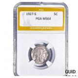 1927-S Buffalo Nickel PGA MS64