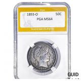 1893-O Barber Half Dollar PGA MS64