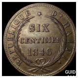 1846 Haiti Copper 6 Centimes