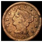 1847 Braided Hair Large Cent LIGHTLY  CIRCULATED