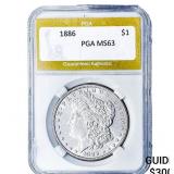 1886 Morgan Silver Dollar PGA MS63