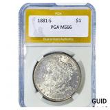 1881-S Morgan Silver Dollar PGA MS66