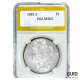 1881-S Morgan Silver Dollar PGA MS63