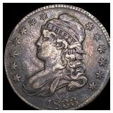 1833 Capped Bust Half Dollar NEARLY UNCIRCULATED