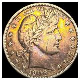 1908-D Silver Barber Half Dollar NEARLY UNCIRCULAT