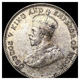 1927 Straits Settlements Silver 10 Cents