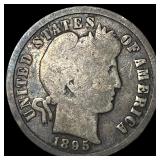 1895-S Silver Barber Dime NICELY CIRCULATED