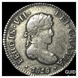 1818-PJ Bolivia Ferdinand Silver 1/2 Real