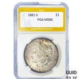 1881-S Morgan Silver Dollar PGA MS66