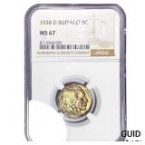 1938-D Buffalo Nickel NGC MS67
