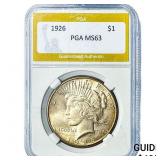 1926 Silver Peace Dollar PGA MS63