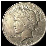 1927-D Silver Peace Dollar NEARLY UNCIRCULATED