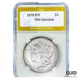1878 8TF Morgan Silver Dollar PGA Genuine