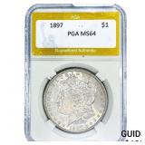 1897 Morgan Silver Dollar PGA MS64