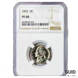 1953 Jefferson Nickel NGC PF68