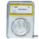1886 Morgan Silver Dollar PGA MS63+