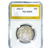 1941-D Walking Liberty Half Dollar PGA MS66