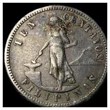 1904S Philippines Silver 10 Centavos