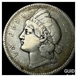 1987A Dominican Republic Silver 1 Peso .2813oz ASW