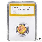 1947 Wheat Cent PGA MS67 RD
