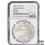 2000 Silver Eagle NGC MS68