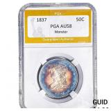 1837 Capped Bust Half Dollar PGA AU58 Monster
