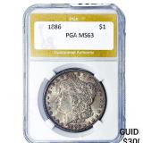 1886 Morgan Silver Dollar PGA MS63