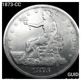 1873-CC Silver Trade Dollar ABOUT UNCIRCULATED
