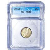 1899-S Barber Dime ICG MS63