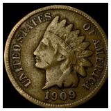 1909-S Indian Head Cent LIGHTLY CIRCULATED