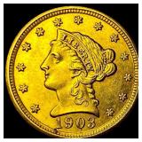 1903 Liberty Head Gold Quarter Eagle $2.50 UNCIRCU