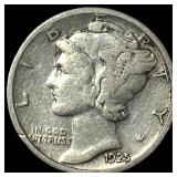 1925-S Silver Mercury Dime CLOSELY  UNCIRCULATED