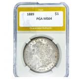 1889 Morgan Silver Dollar PGA MS64