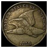 1858 Flying Eagle Cent ABOUT UNCIRCULATED