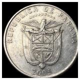 2005 Panama Copper Nickel 1/4 Balboa King