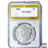 1889 Morgan Silver Dollar PGA MS65