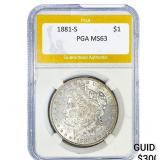 1881-S Morgan Silver Dollar PGA MS63