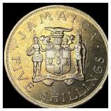 1966 Jamaica Copper Nickel 5 Shillings