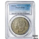 1884-S Morgan Silver Dollar PCGS XF45
