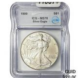 1999 Silver Eagle ICG MS70
