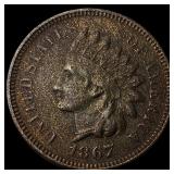 1867 Indian Head Cent NEARLY UNCIRCULATED