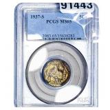 1937-S Buffalo Nickel PCGS MS65