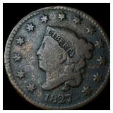 1827 Coronet Head Large Cent NICELY CIRCULATED