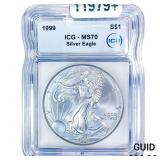 1999 Silver Eagle ICG MS70
