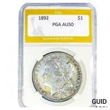 1892 Morgan Silver Dollar PGA AU50